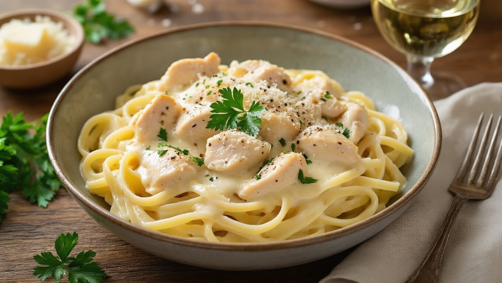 one pot chicken alfredo delight