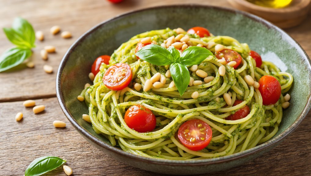 quick and easy pesto pasta