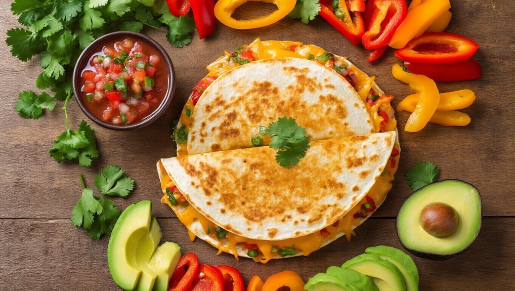 quick customizable veggie quesadillas
