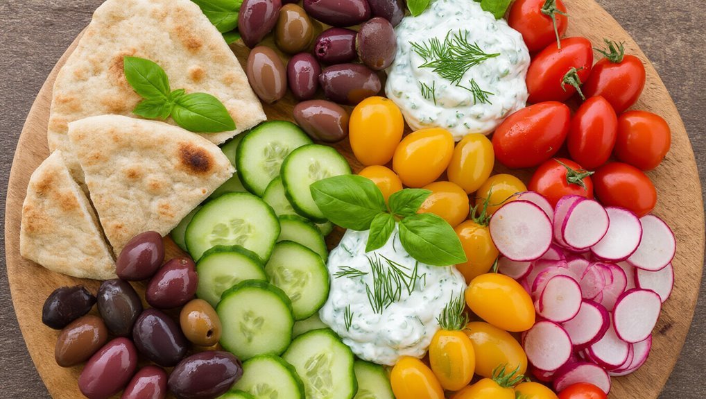 quick fresh mediterranean platter