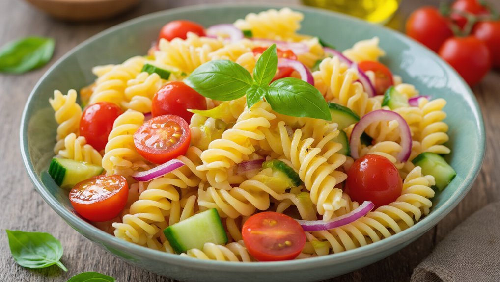 refreshing cold pasta salad