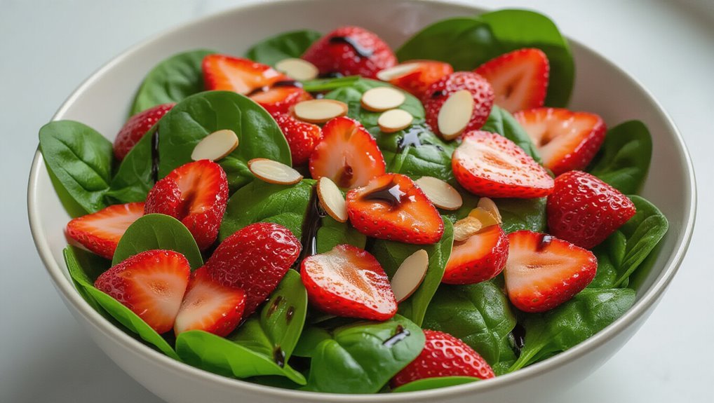 refreshing spinach strawberry salad
