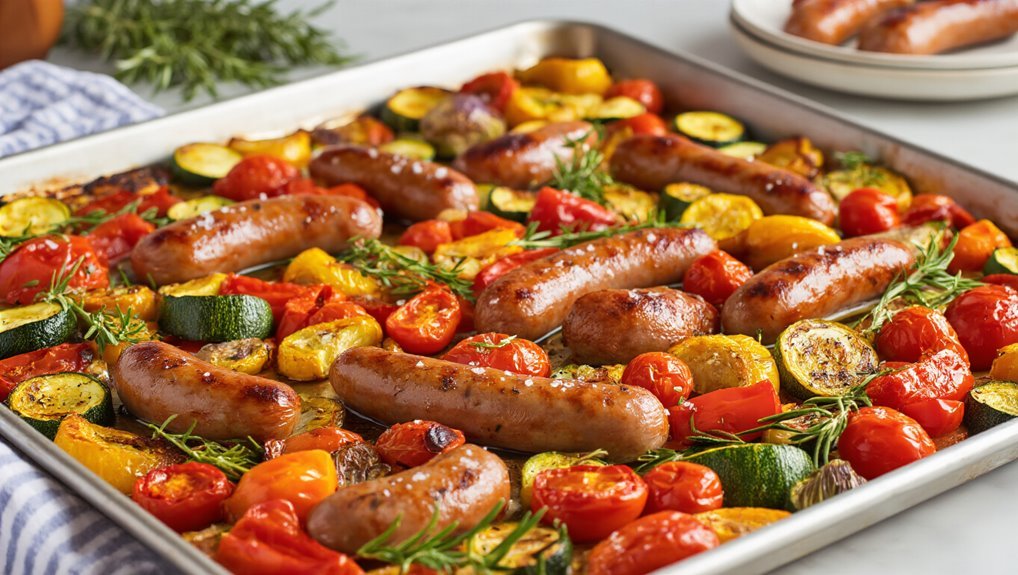 sausage and veggie sheet pan