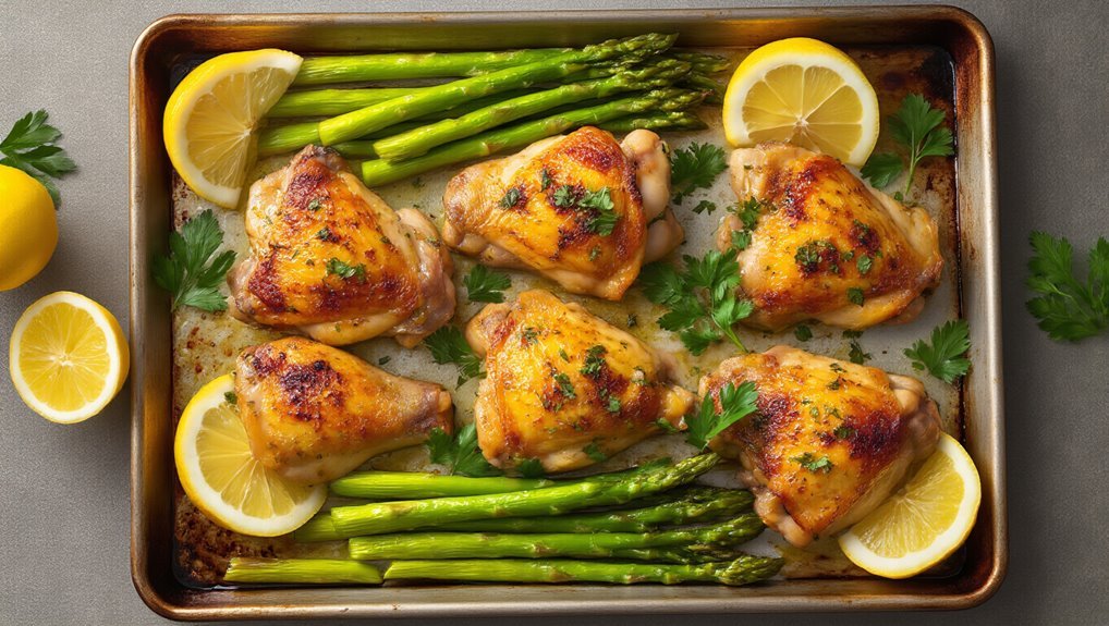 sheet pan lemon garlic chicken