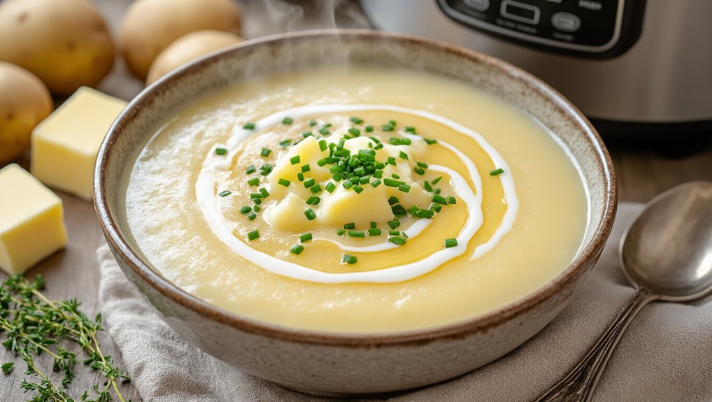 slow cooker creamy potato soup