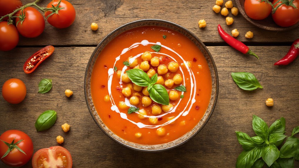 spicy chickpea tomato soup