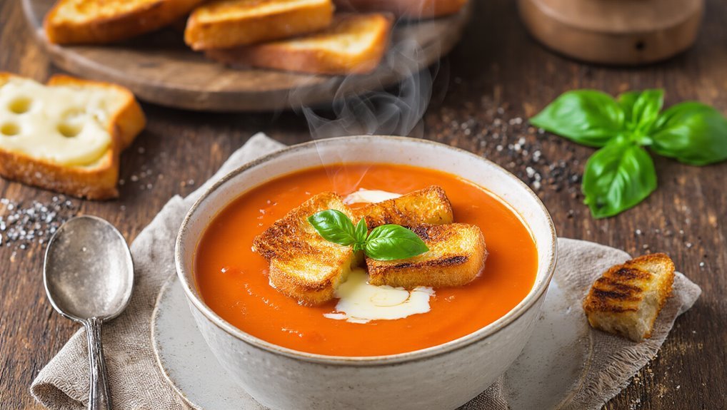 tomato soup with croutons