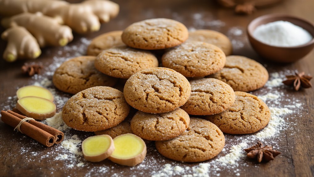 warm spiced ginger cookies