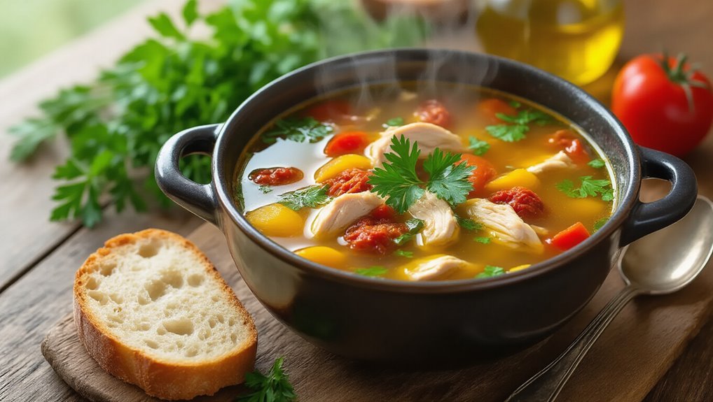 bright flavorful chicken soup
