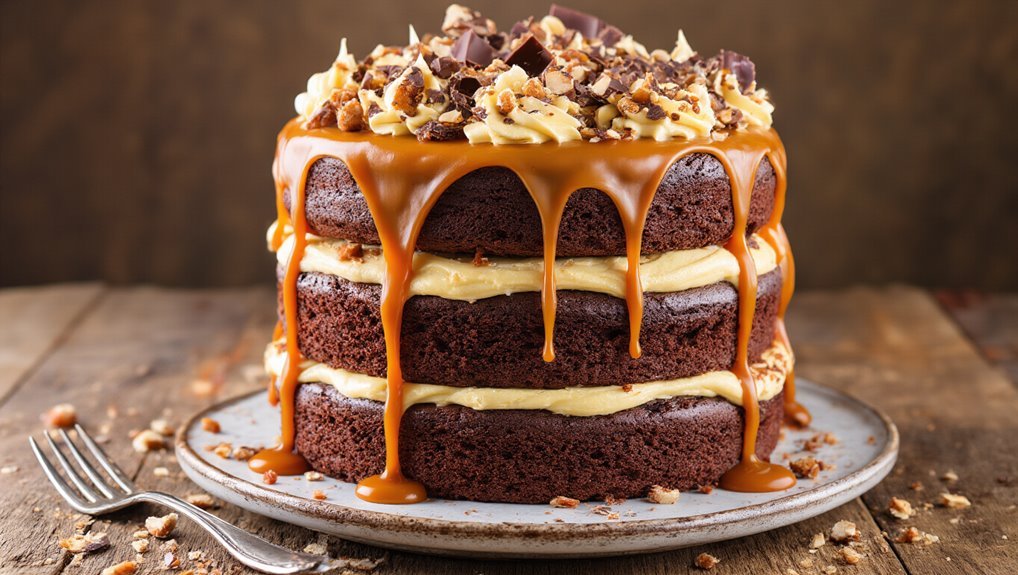 caramel infused decadent cake