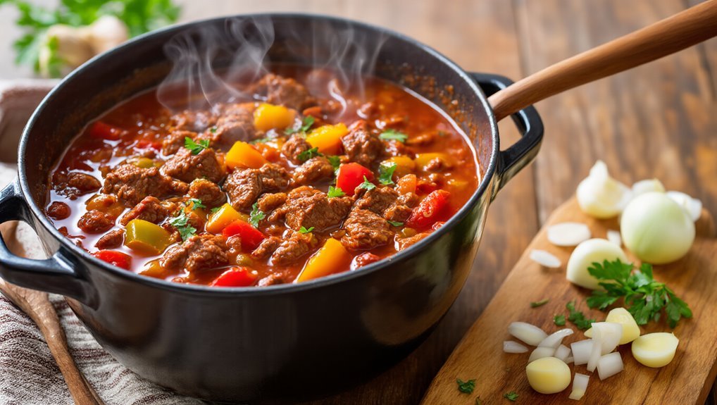 chili preparation and serving