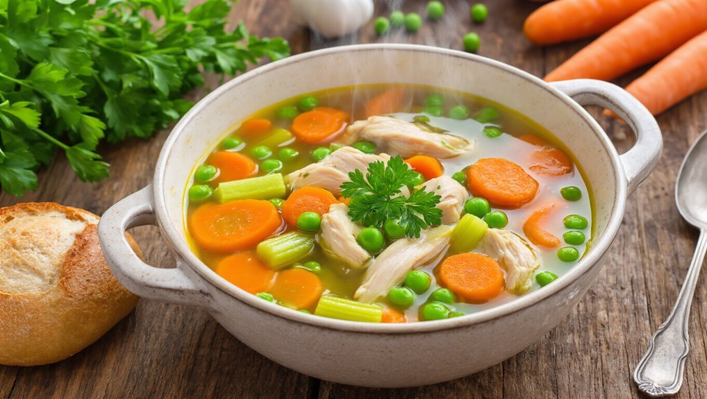 comforting chicken vegetable soup