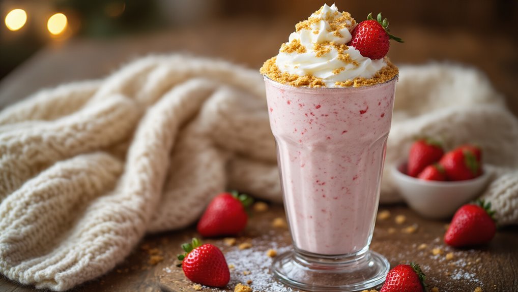 creamy strawberry cheesecake shake
