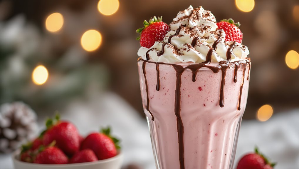 decadent chocolate strawberry shake