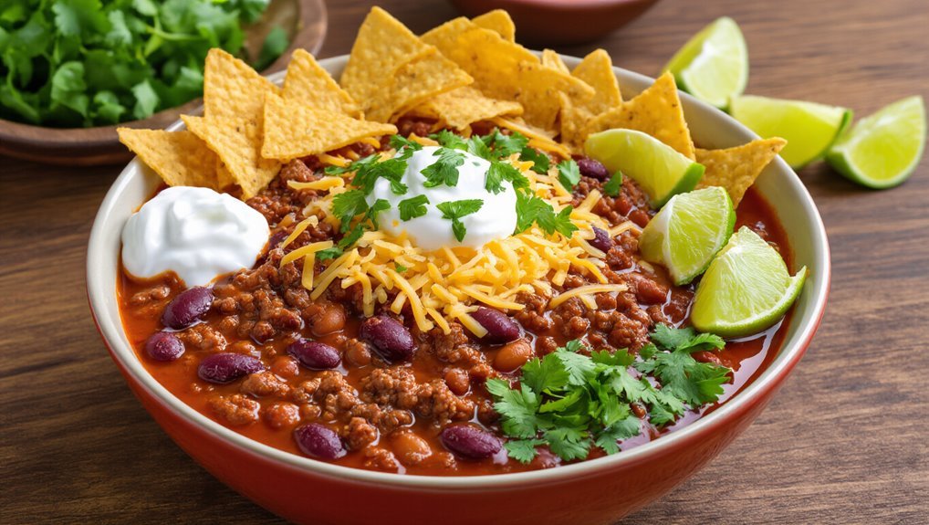 elevate chili with toppings