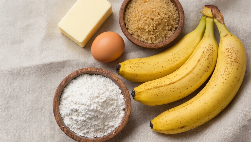 essential ingredients for banana bread
