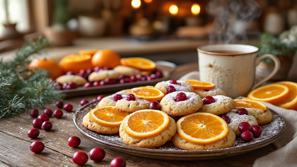 festive cranberry orange cookies