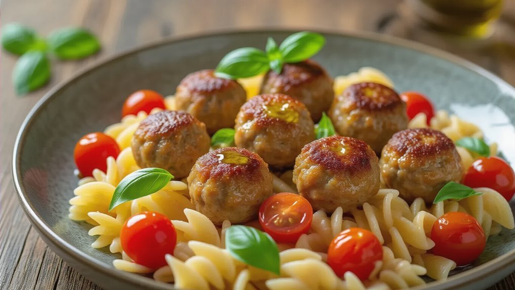 healthy turkey meatballs pasta