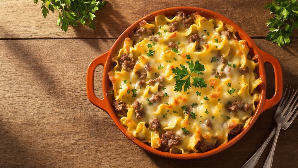 hearty beef noodle casserole