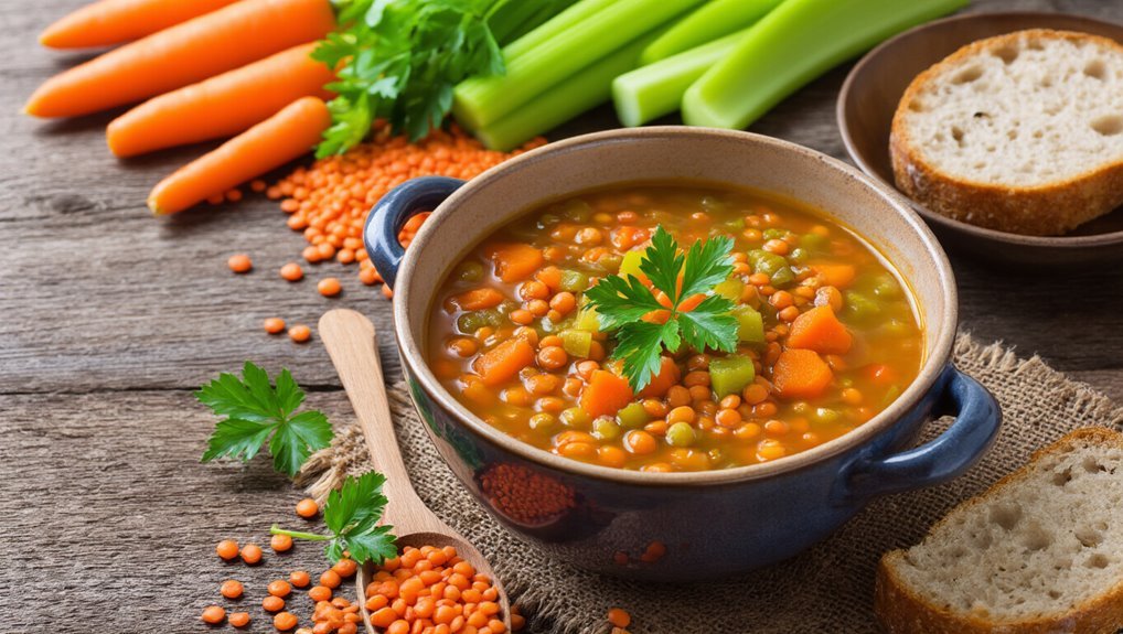 hearty vegetable lentil soup