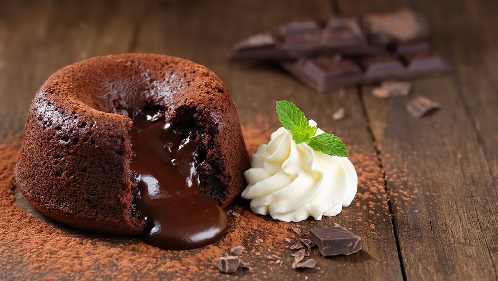indulgent molten chocolate dessert