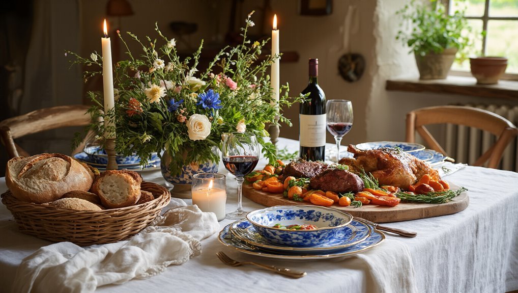 inviting sunday dinner table