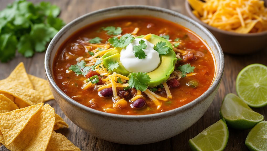 keto taco soup enhancements