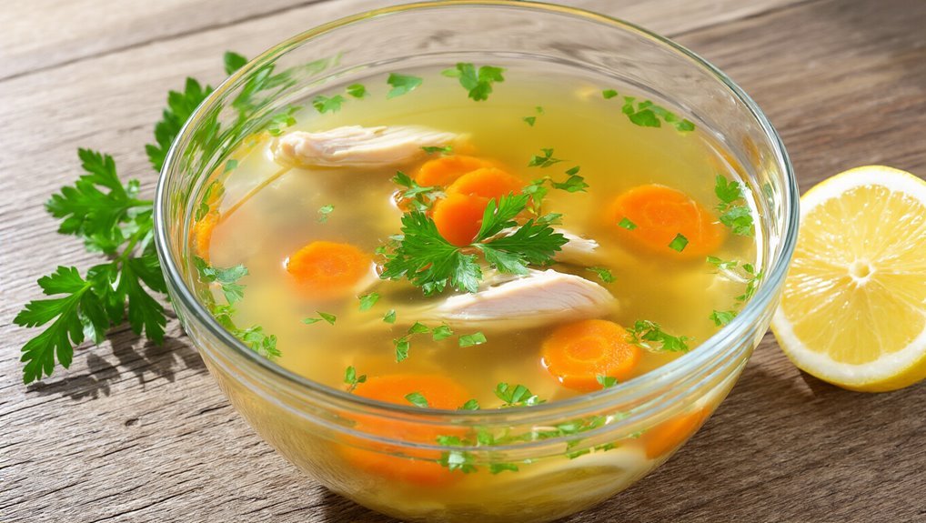 light refreshing chicken soup