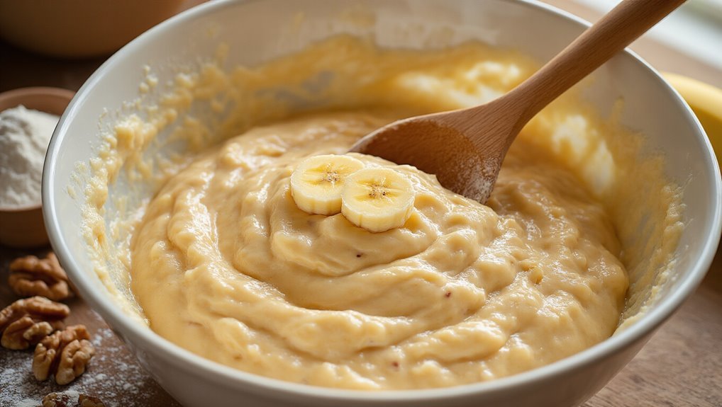 mix wet and dry ingredients