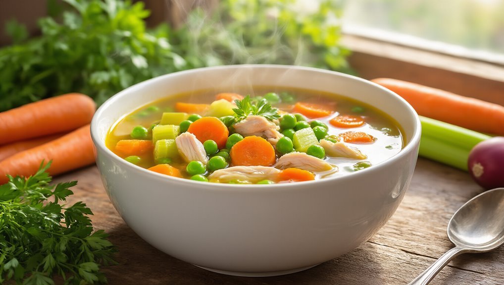 nourishing chicken vegetable soup