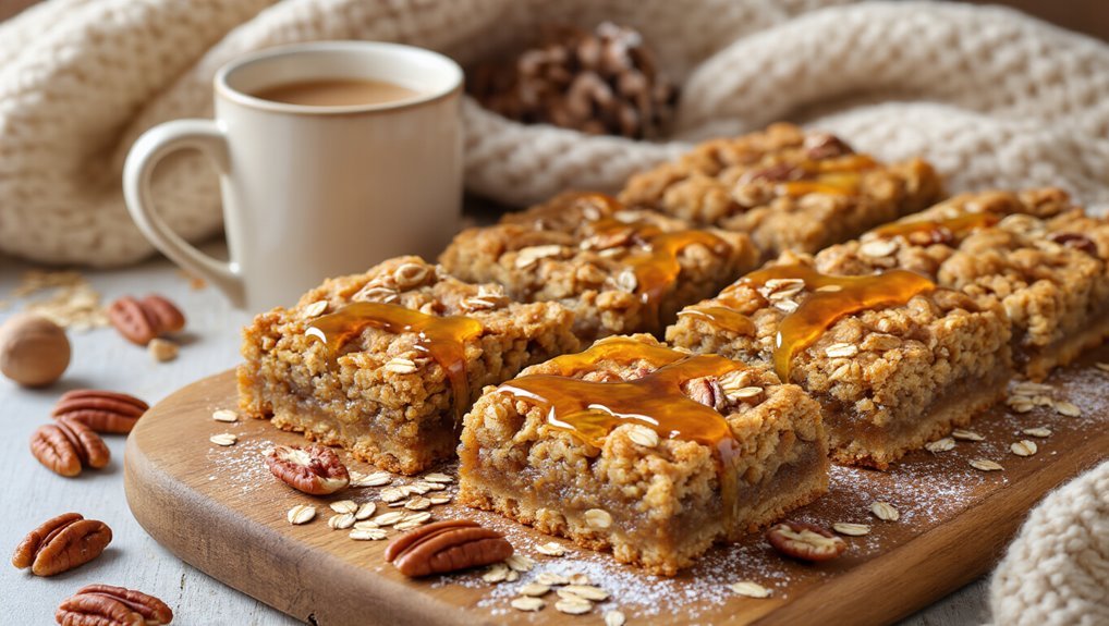 nutty maple oatmeal bars