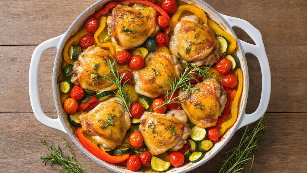 one pan chicken veggie bake