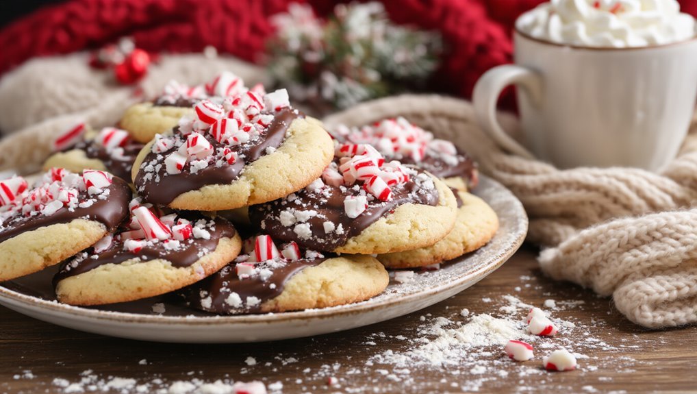 peppermint chocolate holiday cookies