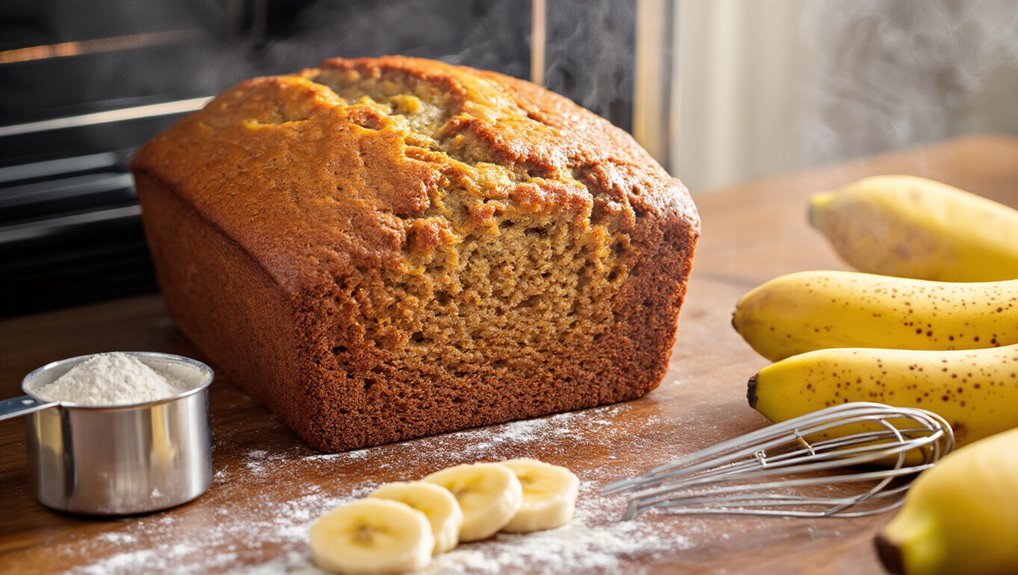 perfect banana bread baking