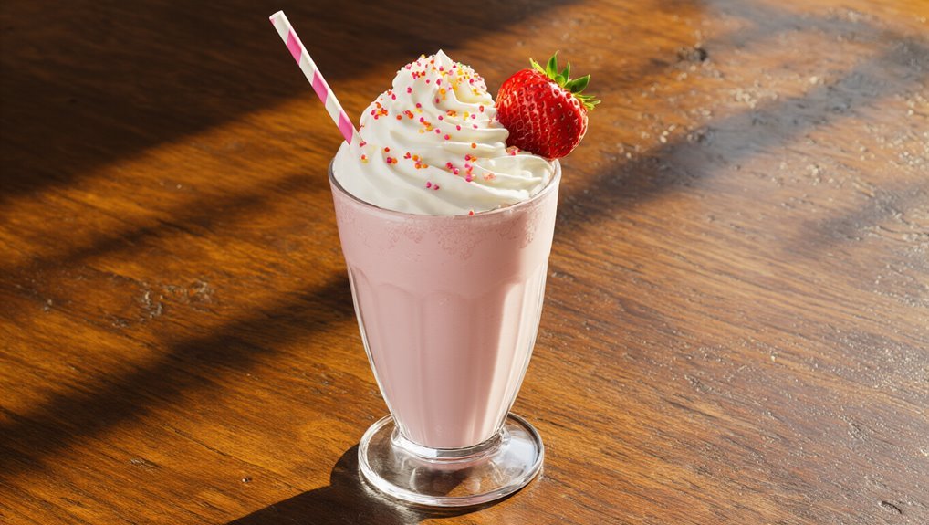 perfect vintage strawberry milkshake