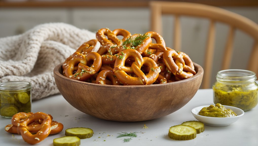 pickle flavored pretzel delight