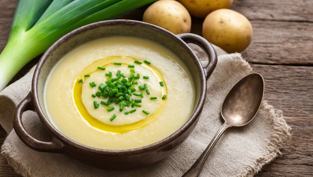 rustic potato leek soup