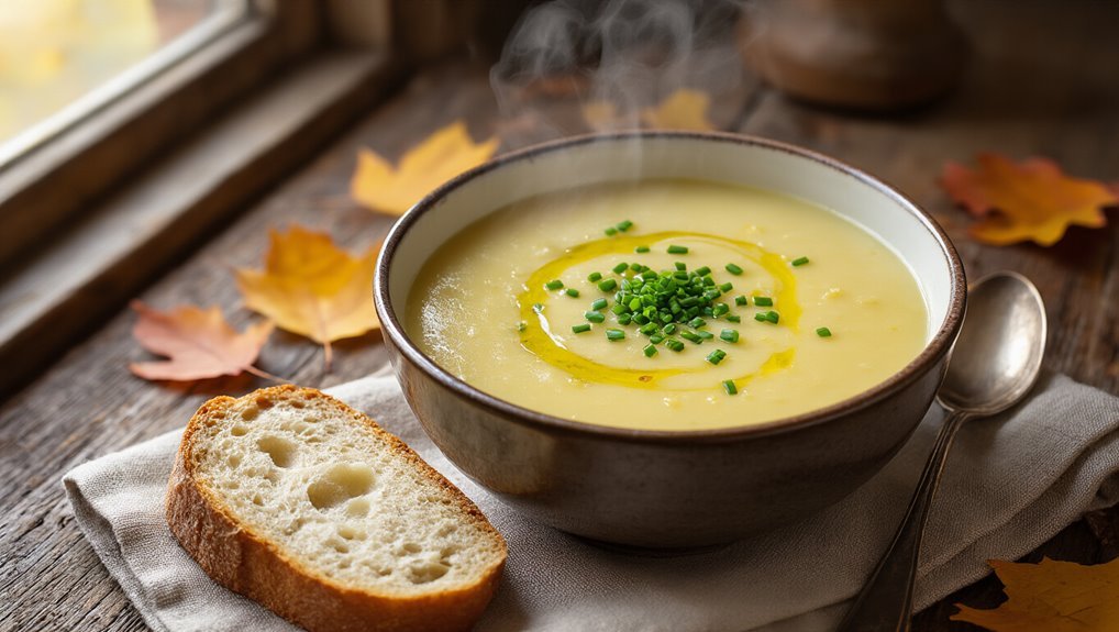 rustic potato leek soup