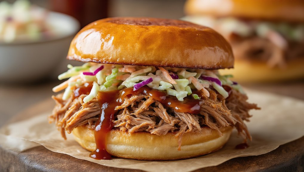 savory pulled pork sandwiches