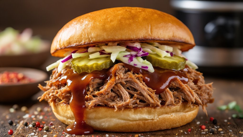 savory pulled pork sandwiches