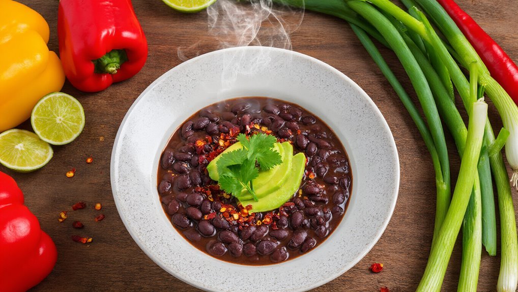 spicy nutritious black bean soup
