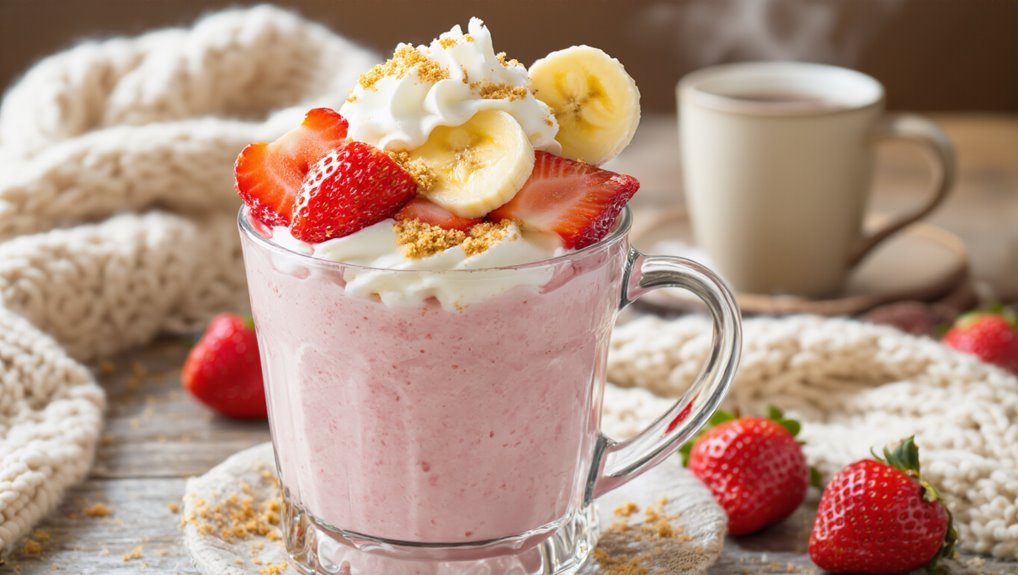 strawberry banana milkshake delight