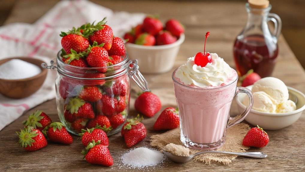 vintage strawberry milkshake ingredients