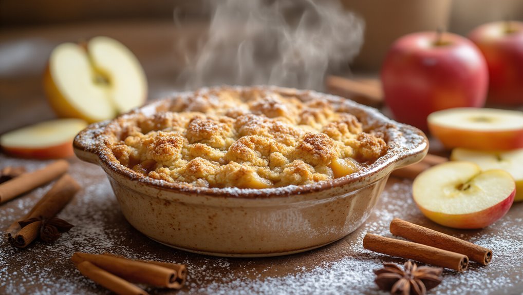warm apple cinnamon crumble