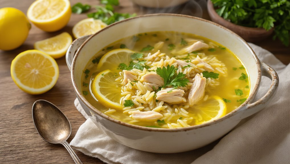 zesty chicken orzo soup