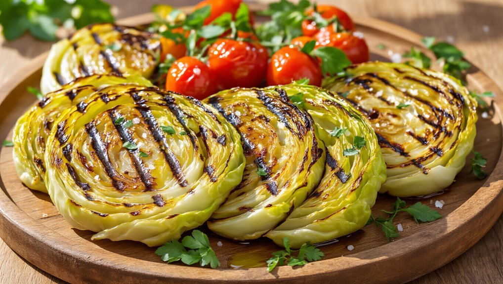 grilled vegetarian cabbage steaks