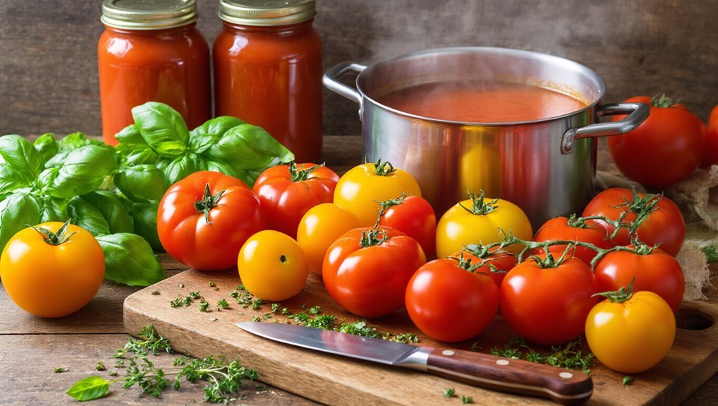 select ripe vibrant tomatoes