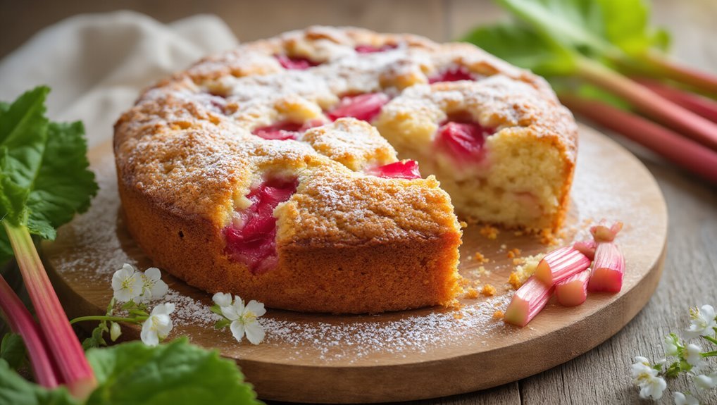 bake rhubarb coffee cake
