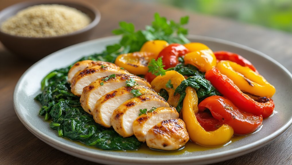 balance protein with veggies