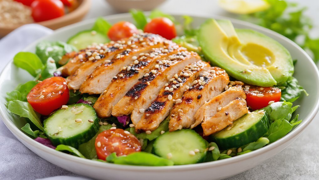 high protein flavorful salads